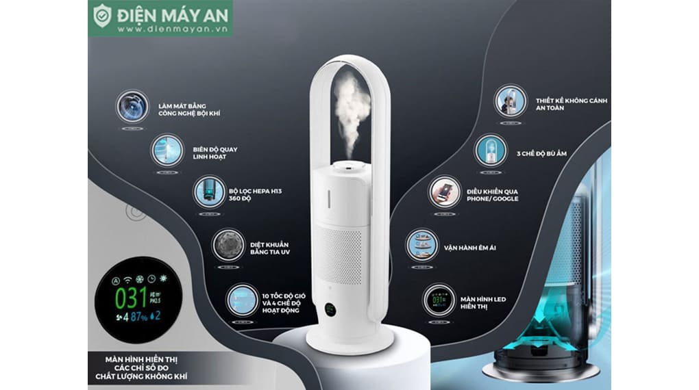 Quạt Lọc Không Khí Bù Ẩm Ultty SKJ-CR022